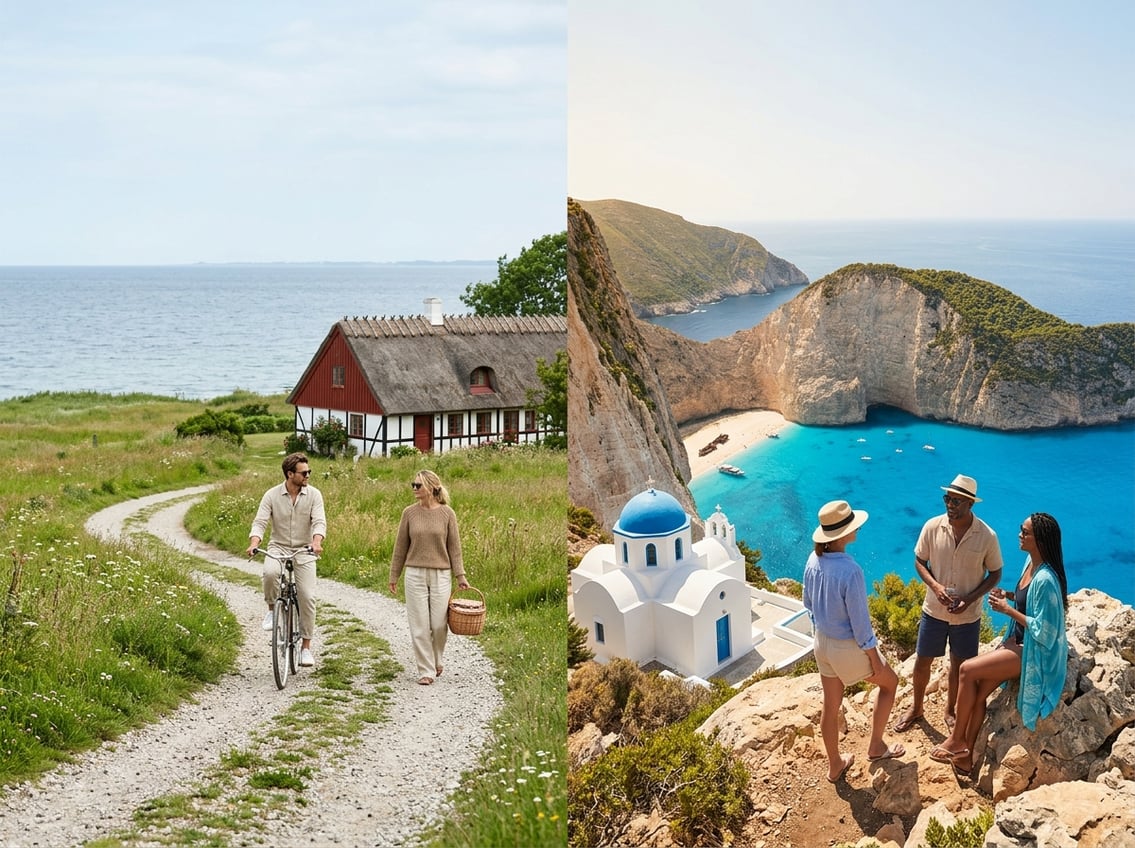 Hvilken ferie passer bedst til dig på Fyn eller Zakynthos